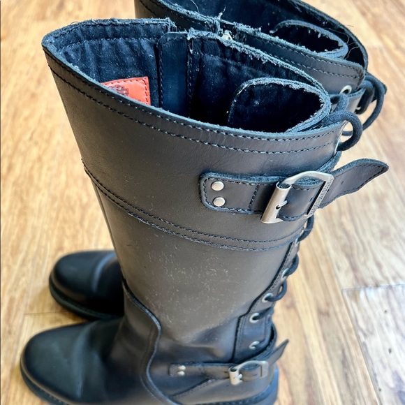 Ladies, Harley-Davidson Women's Alexa Back Lace Leather Motorcycle Boots D85167 - Picture 4 of 7